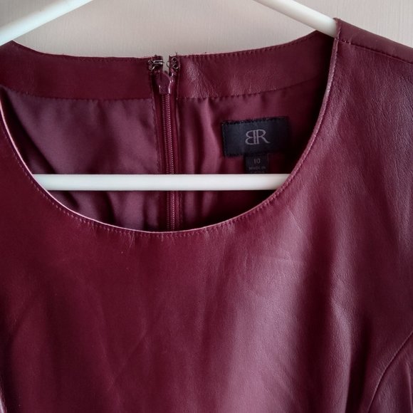 Banana Republic, leather vest, claret red, size 10, NWOT - Picture 2 of 3